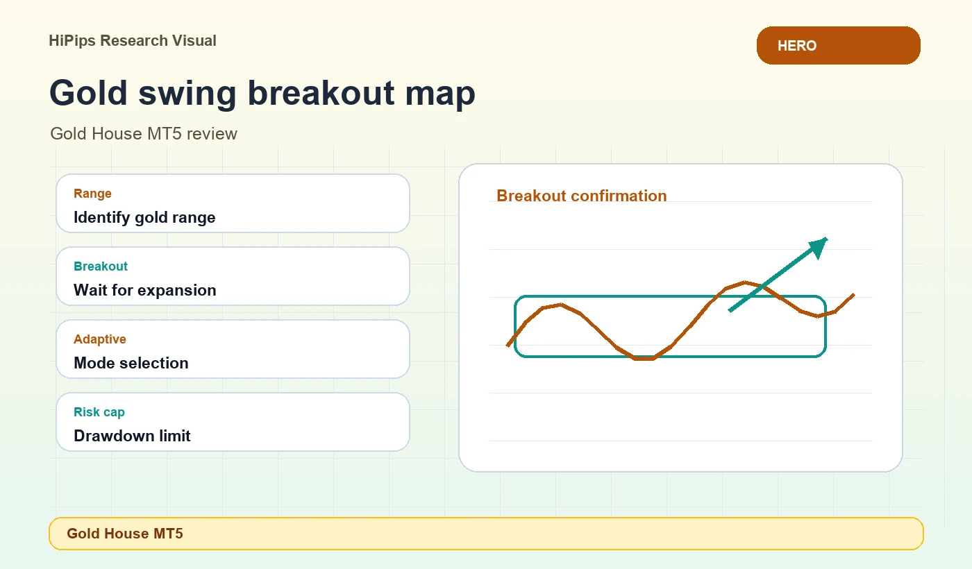 Gold swing breakout map for Gold House MT5