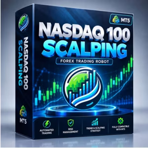 Forex and Stocks Robot Scalper MT5 cover for NASDAQ 100 trading