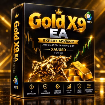 Gold X9 EA cover for XAUUSD trading on MetaTrader 5