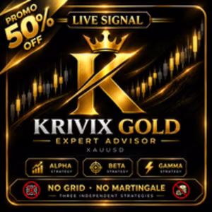 Krivix Gold MT5 Expert Advisor cover for XAUUSD trading