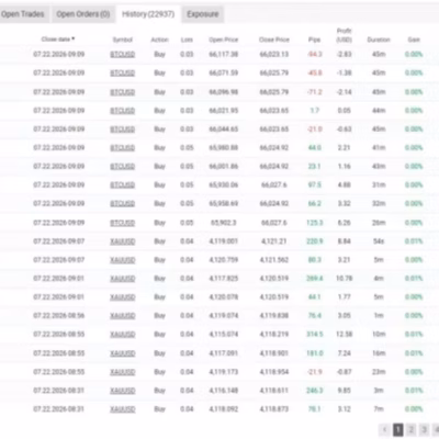 Tradivo Magic EA MT5 gold trading review chart one